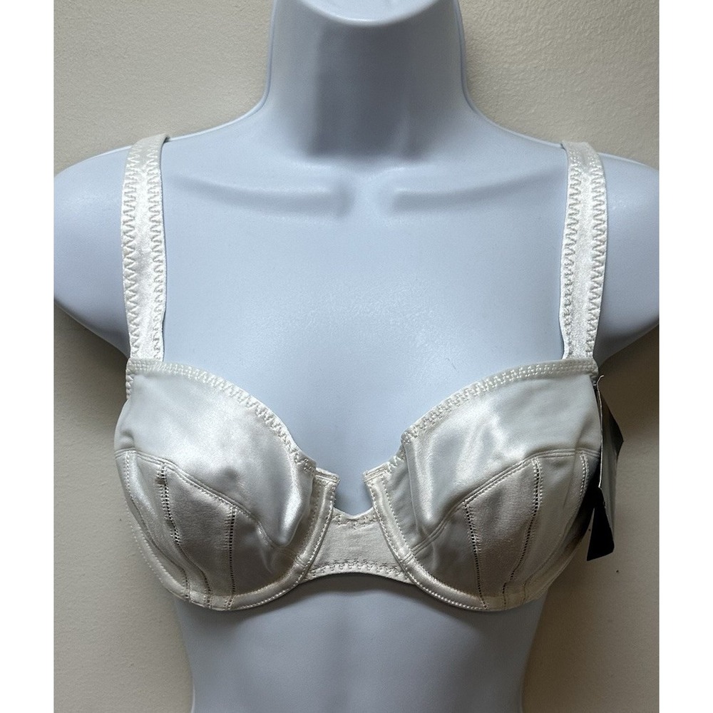 Vintage Natori Satin Nylon Bullet Push Up Bra Size 34C NEW NOS